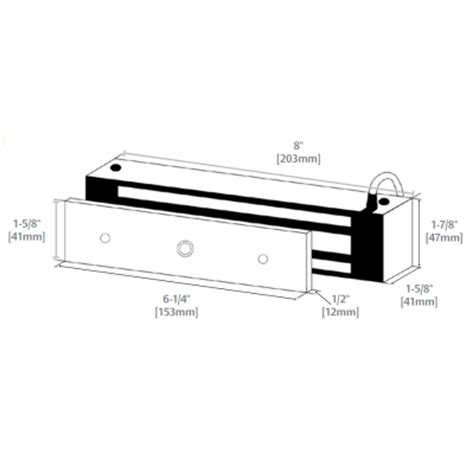 Securitron M32 Magnalock 600lb Holding Force Satin Stainless Steel