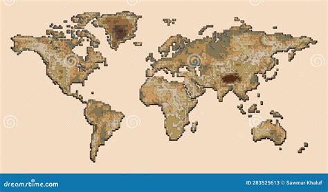 Vector world map stock vector. Illustration of cartoon - 283525613