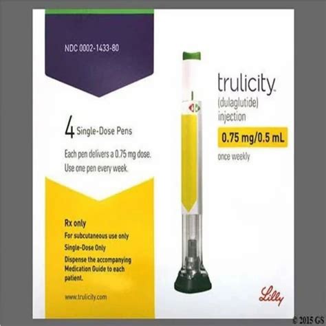 Trulicity 0 75mg 0 5ml Pen Injection At Rs 4702 11 Piece Dulaglutide