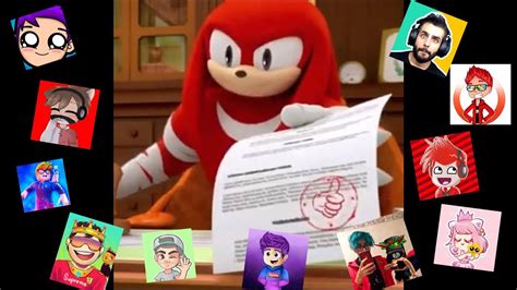 Knuckles Aprobando Youtubers De Roblox Youtube