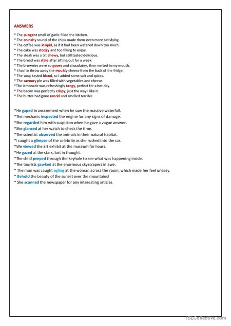 ADVANCED VOCABULARY ON SYNONYMS OF L Français FLE fiches pedagogiques