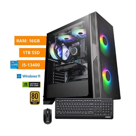 Computadora Vastec Gamer HERO I5 13400 16GB 1TB RTX 3060 12GB Windows