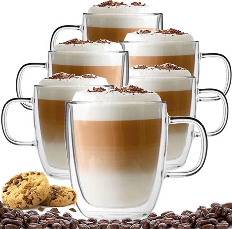 Dubbelwandige Koffieglazen Met Oor Latte Macchiato Glazen