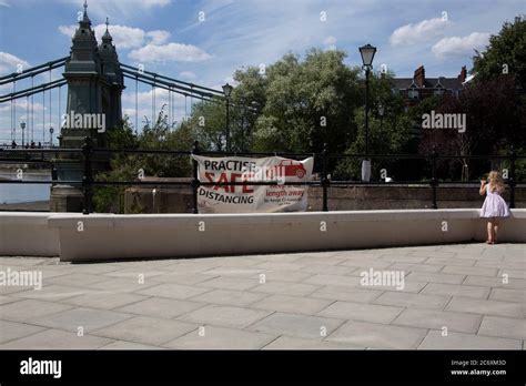 Hammersmith Bridge And Riverside Thames Path Hammersmith West London