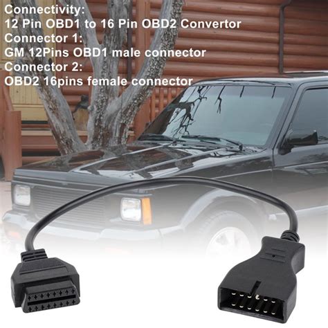 Tsv Gm 12 Pin To Obd 16 Pin Adapter Gm 12 Pin Obd1 To Obd2 Obd Ii Obd2 3 4 6 Broches Adapte