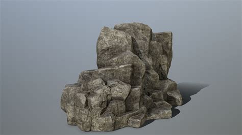 3d Model Rocks Vr Ar Low Poly Cgtrader