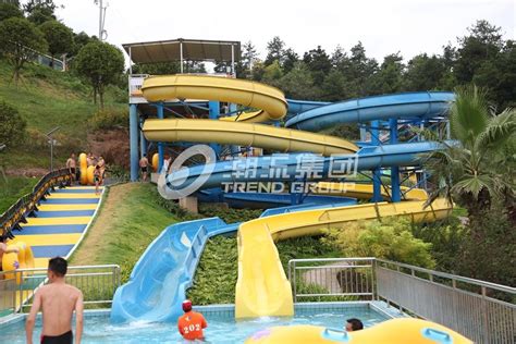 White Color Aqua Park Slide , Family Play Indoor Fiberglass Water Slides 6m Height for Water Park