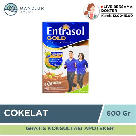 Jual Entrasol Gold Chocolate Gram Susu Tinggi Kalsium Dewasa Dan