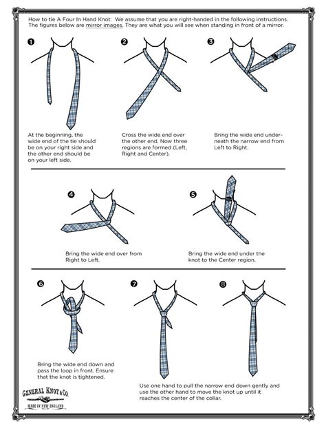 How to tie a Four-In-Hand Knot – General Knot & Co.