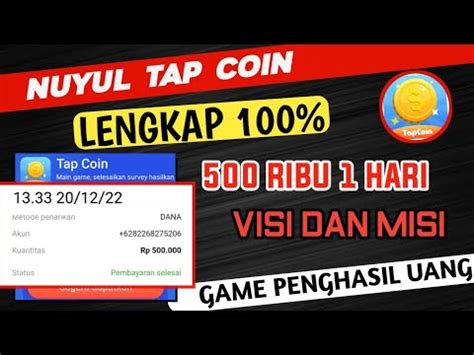 500 Ratus Ribu Tiap Haricara Nuyul Tap Coin 100 Aplikasi Game Tap