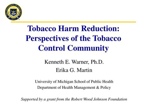 Ppt Tobacco Harm Reduction Perspectives Of The Tobacco Control