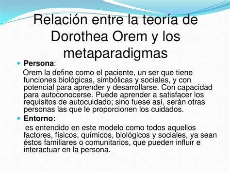 Descubre La Teor A De Dorothea Orem Y Su Impacto En El Metaparadigma De