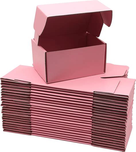 Lmuze Small Pink Shipping Boxes For Small Business Pack Of