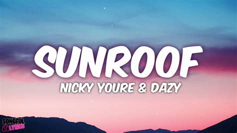 Sunroof Nicky Youre And Dazy Song Lyrics Youtube