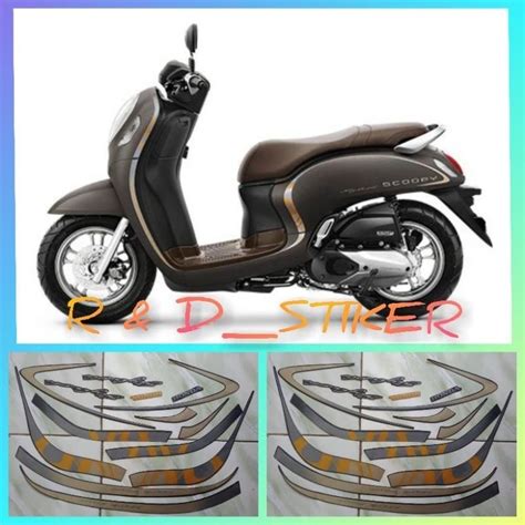 Jual STICKER STRIPING LIS LES POLET BODY MOTOR HONDA SCOOPY STAYLIST