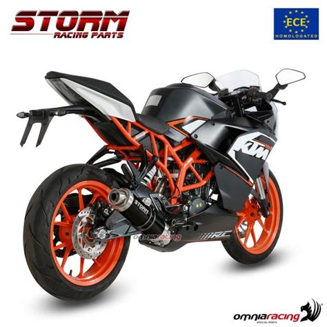 Full System Homologated Storm Gp Black Steel Exhaust For Ktm Rc