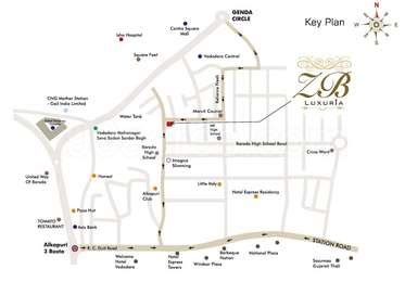 Urmi Enterprise Urmi ZB Luxuria Map - Alkapuri, Vadodara Location Map