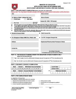 Fillable Online Xinghuapri Moe Edu Application Form For Interbank Giro