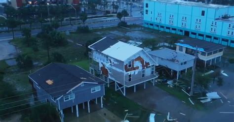 Drone Video Shows Extensive Damage In Alabama As Hurricane Sally Makes