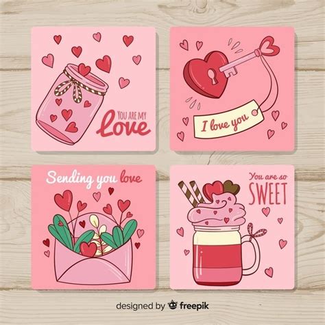 Four Coasters With Hearts Flowers And Mason Jar Designs On Them For