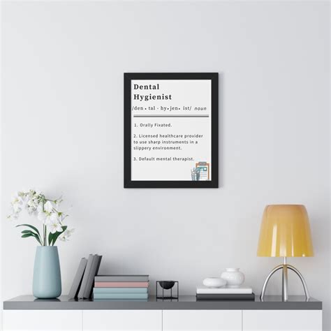 Dental Hygienist Funny Definition Art Print Dental Hygiene Printable Wall Decor Graduation