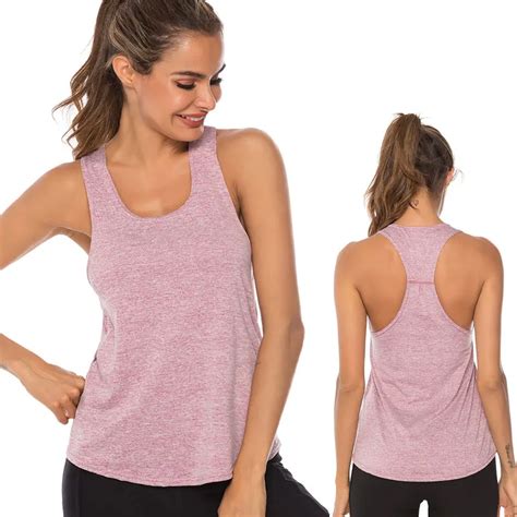 Summer Fitness Tank Top Sleeveless Yoga Shirts Women Dry Quick Loose