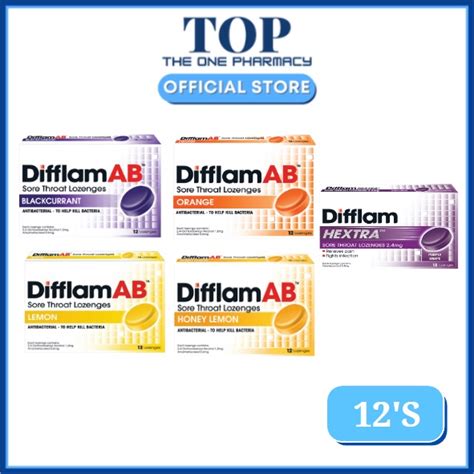 Difflam Ab Sore Throat Lozenges S Blackcurrant Orange Lemon