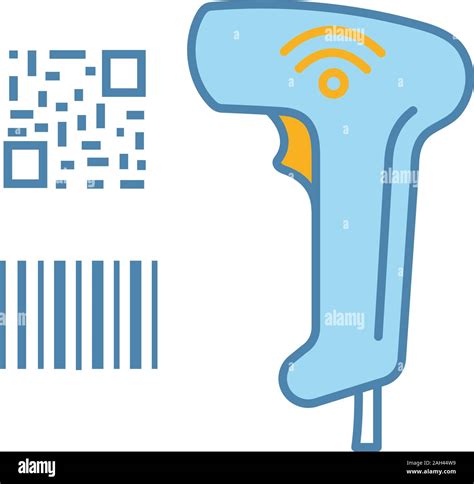 Barcode And Qr Code Scanner Color Icon Wifi Linear And Matrix Barcodes