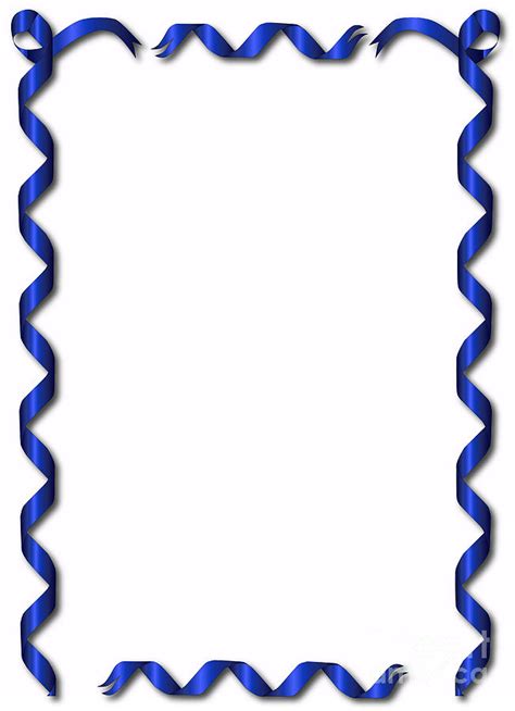 Blue Ribbon Border Clip Art