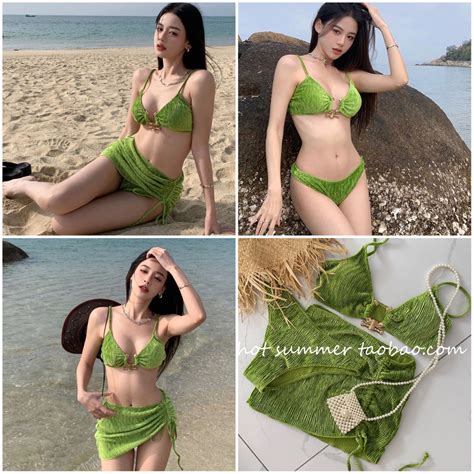 比基尼 連身泳衣 bikini 泳裝女兩件式 泳衣大尺碼 連身泳裝 小胸 爆乳 性感泳衣 泡湯度假溫泉 緊身 顯瘦 蝦皮購物