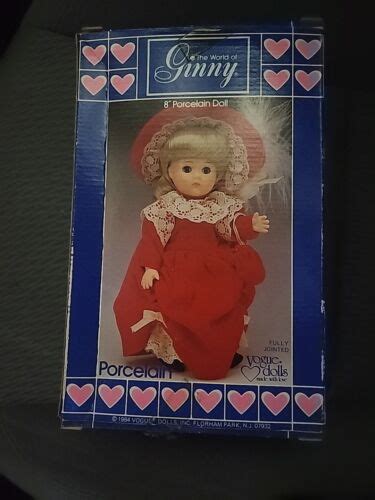 1984 Rare Ginny Dolls Red Dress Fully Jointed Porcelain Doll 8 Vogue Dolls Ebay