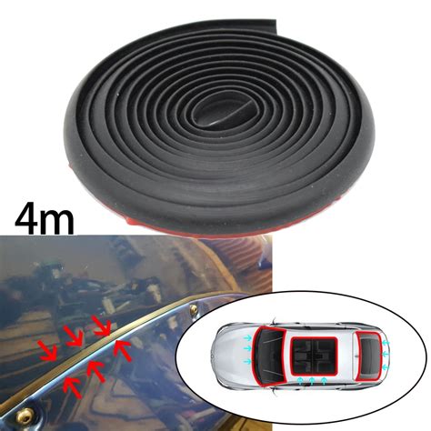 Autoxbert 4m Car Door Rubber Seal Strip T Type Hood Trunk Edge Bumper