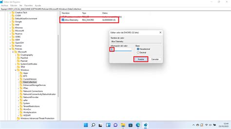 Como desactivar el envío de datos de diagnostico Windows 11