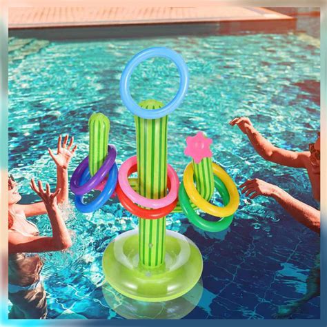 Juego Inflable De Cactus Lanzamiento De Aros Para Alberca Universo En