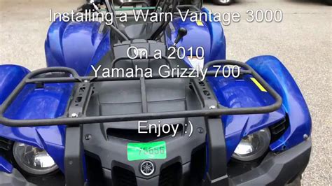 2010 Yamaha Grizzly 700 Warn Vantage Winch Install YouTube