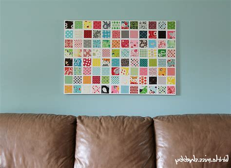 15 Inspirations Fabric Covered Squares Wall Art