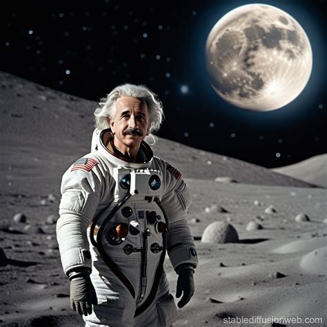 einsteins hypothetical moon visit stable diffusion
