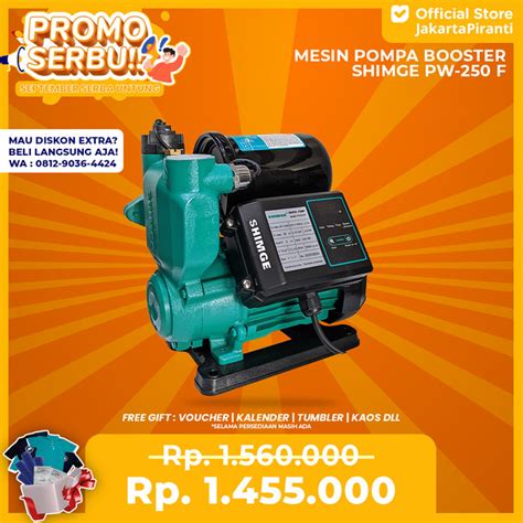 Promo Intelligent Pump Mesin Pompa Booster Air Panas Shimge Pw F