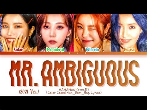 Mamamoo Mr Ambiguous Mr Color Coded