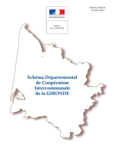 Schéma Départemental De Coopération Intercommunale De La GIRONDE DocsLib