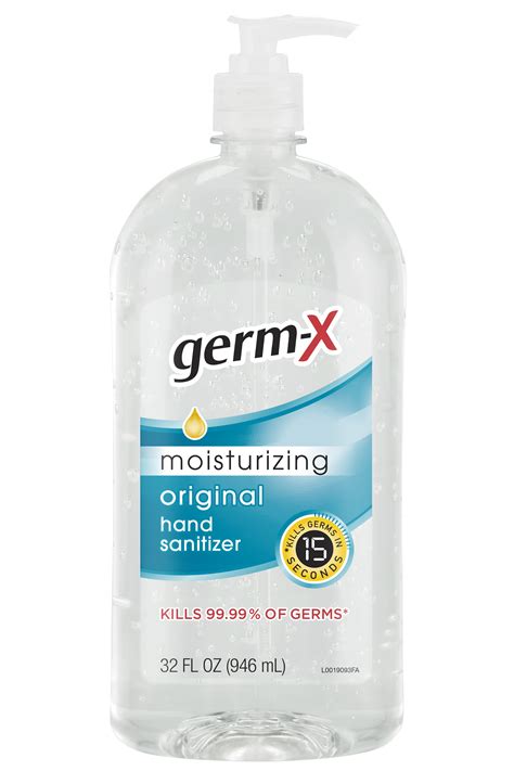 Germ X Original Gel Hand Sanitizer With Pump Bottle Of Hand Sanitizer