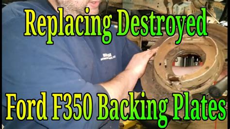 Replacing Ford F350 Parking Brake Backing Plate Assemblies YouTube