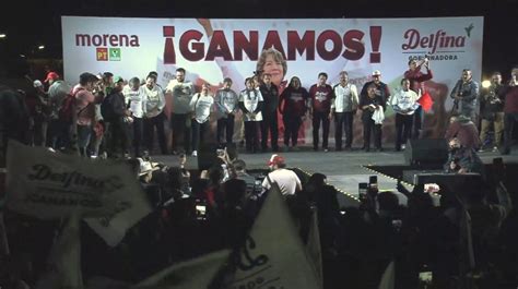 EN VIVO Delfina Gómez celebra el triunfo desde la Plaza de los Mártires