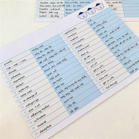 TẬP GIẤY NOTE WORD LIST HỌC TỪ VỰNG GHI CHÚ B5 FORM NGANG Riland