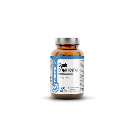 Cynk Organiczny 15 Mg 60 Kaps PharmoVit Cytrynian Cynku Inulina Orafti