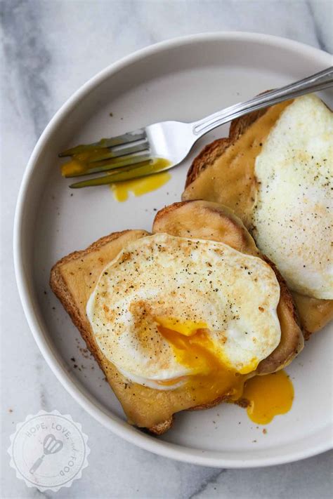 Open Faced Fried Egg Sandwich