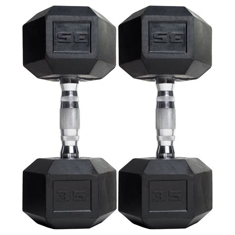 2 Pack Cap Barbell Coated Hex Dumbbell Single 35 Lbs