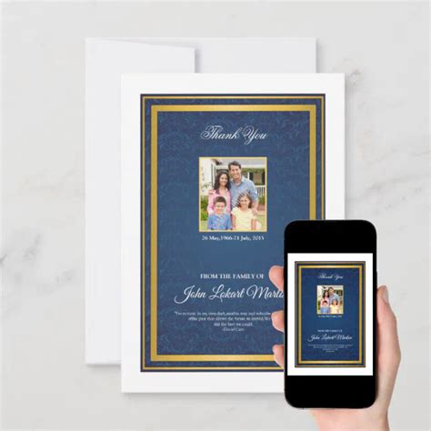 Memorial Thank You Card | Zazzle