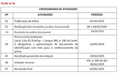 RETIFICAÇÃO DO CRONOGRAMA PARA O PROCESSO SELETIVO PROGRAMA BOLSA