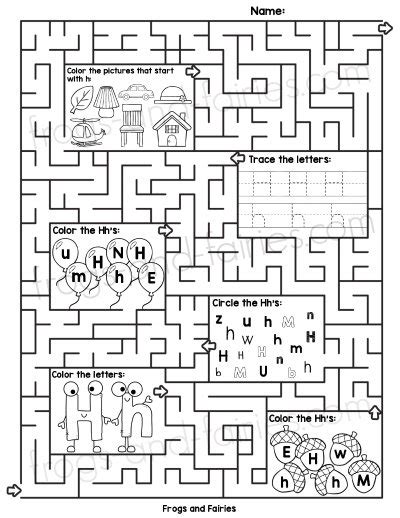 Alphabet Maze Worksheets A-Z – Frogs and Fairies